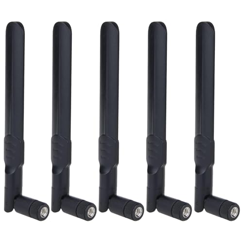 GTIWUNG 5 Stück RP-SMA WiFi Antenne, WLAN Antenne, 5dBi 2,4GHz 5,8GHz Dual Band WiFi RP-SMA Antenne, WiFi RP-SMA Weiblich Antenne Dual Band Drahtlose WLAN Netzwerk von GTIWUNG