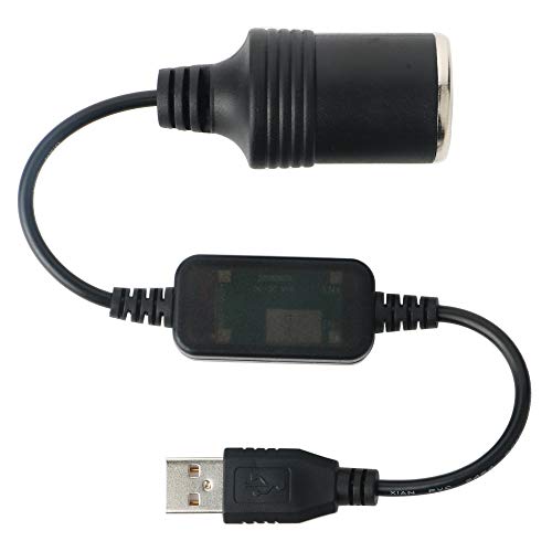 GTIWUNG Kabeladapter USB-A-Stecker auf 12V Zigarettenanzünder Buchse, 5V zu 12V Konverter, Kfz Zigarettenanzünder Buchse Step Up Kabel Konverter für Auto Zigarettenanzünder Kamera GPS E-Dog von GTIWUNG