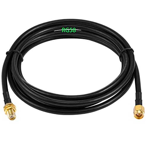 GTIWUNG RG58 SMA auf SMA Kabel 3 Meter WiFi Antennenkabel SMA Buchse auf SMA Stecker Koaxial Kabel Verlustarmes 50Ohm Koaxialkabel für WIFI-Antenne/Radio/FPV-Drohne usw von GTIWUNG