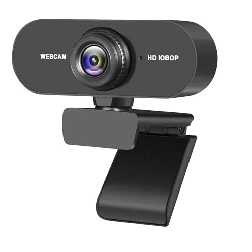 GTLAOGS Webcam Full HD 1080p mit Mikrofon, 1920x1080P, PC Kamera 360 Grad Rotation für Videokonferenzen, YouTube, Aufnahme und Streaming, HD Webcam Kompatibel mit Windows, Mac und Android von GTLAOGS