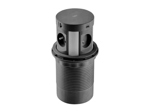 GTV Einbautischsteckdose COMFORT PLUS 120mm, 4x French, 2xUSB, 2xRJ45, Induktionsladung 5W, 1,5m Kabel, Schwarz - elegante und leistungsstarke Lösung GTV Einbautischsteckdose COMFORT PLUS 120mm, 4x French, 2xUSB, 2xRJ45, Induktionsladung 5W, 1,5m Kabel, Schwarz - elegante und leistungsstarke Lösung von GTV