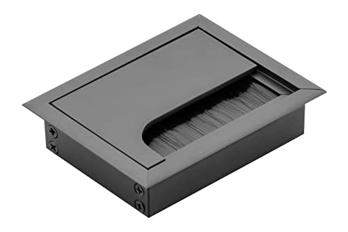 GTV - Kabeltülle Merida - Kabeldurchführung mit Öffnungsdeckel - Kabeldurchlass Rechteckig Kabelorganisation für Möbel Kabeldurchlass/für die Installation in der Arbeitsplatte / 80x100mm / Schwarz GTV - Kabeltülle Merida - Kabeldurchführung mit Öffnungsdeckel - Kabeldurchlass Rechteckig Kabelorganisation für Möbel Kabeldurchlass/für die Installation in der Arbeitsplatte / 80x100mm / Schwarz von GTV