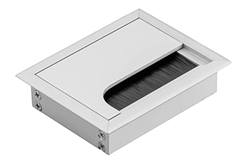GTV - Kabeltülle Merida - Kabeldurchführung mit Öffnungsdeckel - Kabeldurchlass Rechteckig Kabelorganisation für Möbel Kabeldurchlass/für die Installation in der Arbeitsplatte / 80x100mm / Silber GTV - Kabeltülle Merida - Kabeldurchführung mit Öffnungsdeckel - Kabeldurchlass Rechteckig Kabelorganisation für Möbel Kabeldurchlass/für die Installation in der Arbeitsplatte / 80x100mm / Silber von GTV