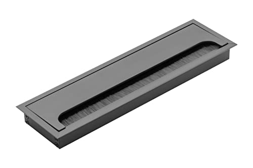 GTV - Kabeltülle Merida - Kabeldurchführung mit Öffnungsdeckel - Kabeldurchlass Rechteckig Kabelorganisation für Möbel Kabeldurchlass/für die Installation in der Arbeitsplatte / 80x280mm / Schwarz GTV - Kabeltülle Merida - Kabeldurchführung mit Öffnungsdeckel - Kabeldurchlass Rechteckig Kabelorganisation für Möbel Kabeldurchlass/für die Installation in der Arbeitsplatte / 80x280mm / Schwarz von GTV