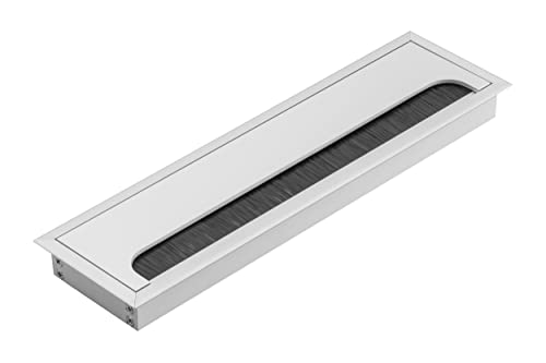 GTV - Kabeltülle Merida - Kabeldurchführung mit Öffnungsdeckel - Kabeldurchlass Rechteckig Kabelorganisation für Möbel Kabeldurchlass/für die Installation in der Arbeitsplatte / 80x280mm / Silber GTV - Kabeltülle Merida - Kabeldurchführung mit Öffnungsdeckel - Kabeldurchlass Rechteckig Kabelorganisation für Möbel Kabeldurchlass/für die Installation in der Arbeitsplatte / 80x280mm / Silber von GTV