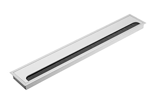 GTV - Kabeltülle Merida - Kabeldurchführung mit Öffnungsdeckel - Kabeldurchlass Rechteckig Kabelorganisation für Möbel Kabeldurchlass/für die Installation in der Arbeitsplatte / 80x500mm / Silber GTV - Kabeltülle Merida - Kabeldurchführung mit Öffnungsdeckel - Kabeldurchlass Rechteckig Kabelorganisation für Möbel Kabeldurchlass/für die Installation in der Arbeitsplatte / 80x500mm / Silber von GTV