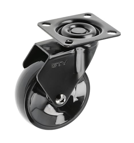 GTV - Möbelrollen CALIBRO | Lenkrollen | Rollen für Möbel | ohne Bremse | Durchmesser 75 mm | aus Kunststoff und Stahl | Schwarz GTV - Möbelrollen CALIBRO | Lenkrollen | Rollen für Möbel | ohne Bremse | Durchmesser 75 mm | aus Kunststoff und Stahl | Schwarz von GTV