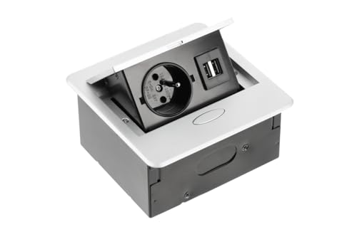 GTV Möbelsteckdose AVARO, kompakte Größe, umgekehrte und seitliche Montage, erhältlich in Weiß, Schwarz, Aluminium, ideal für kleine Räume und Küchen GTV Möbelsteckdose AVARO, kompakte Größe, umgekehrte und seitliche Montage, erhältlich in Weiß, Schwarz, Aluminium, ideal für kleine Räume und Küchen von GTV