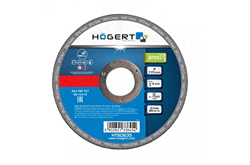 Högert Technik Metall-Schleif-scheibe 10 Stck. 115x6,0x22,23 HT6D635 Högert Technik Metall-Schleif-scheibe 10 Stck. 115x6,0x22,23 HT6D635 von GTV