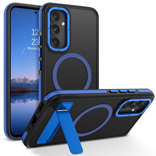 GUAGUA Kompatibel mit Samsung Galaxy A54 Magnetische Hülle, Galaxy A54 Magsafe Hüllen Durchscheinend Matt Kratzfeste Rückseite Stoßfest Unsichtbar Klappständer Hülle für Samsung A54 5G 6,4 Zoll Blau GUAGUA Kompatibel mit Samsung Galaxy A54 Magnetische Hülle, Galaxy A54 Magsafe Hüllen Durchscheinend Matt Kratzfeste Rückseite Stoßfest Unsichtbar Klappständer Hülle für Samsung A54 5G 6,4 Zoll Blau von GUAGUA