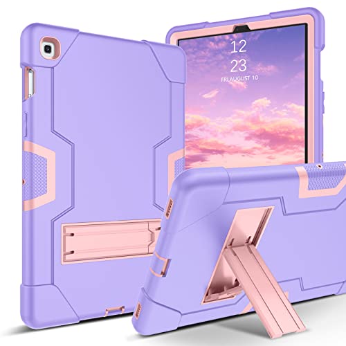 GUAGUA Kompatibel mit Samsung Galaxy Tab S5e 10.5 2019 Hülle SM-T720 T725 Kickstand Heavy Duty 3 in 1 Rugged Bumper Shockproof Protective Anti-Scratch Case for Galaxy Tab S5e Purple / Rose Gold von GUAGUA