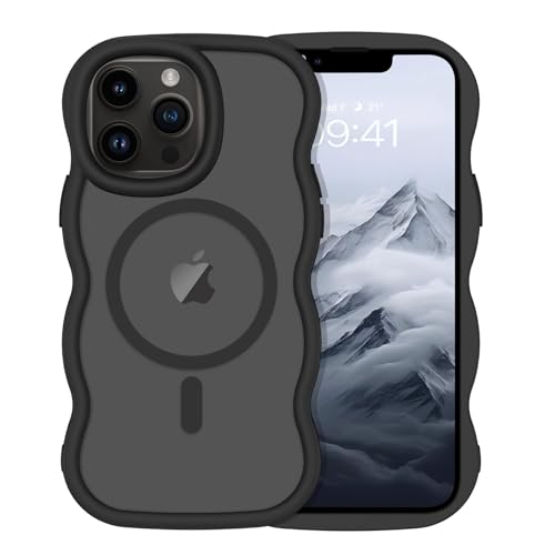 GUAGUA Magnetische Schutzhülle für iPhone 12 Pro Max, iPhone 12 Pro Max, süßes lockiges Wellen-Design, kompatibel mit MagSafe, stoßfest, iPhone 12 Pro Max 17,5 cm (6,7 Zoll) für Damen und Herren, von GUAGUA
