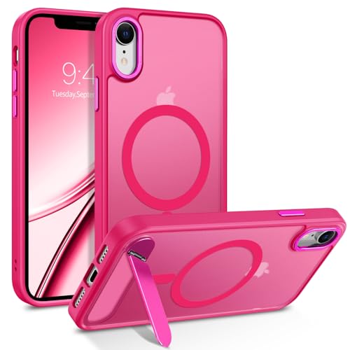 GUAGUA Schutzhülle für iPhone XR mit Ständer, magnetische Hüllen mit faltbarem, unsichtbarem Ständer, durchscheinende, matte Rückseite, schlank, schützend, stoßfest, Kickstand, Handyhülle für iPhone GUAGUA Schutzhülle für iPhone XR mit Ständer, magnetische Hüllen mit faltbarem, unsichtbarem Ständer, durchscheinende, matte Rückseite, schlank, schützend, stoßfest, Kickstand, Handyhülle für iPhone von GUAGUA