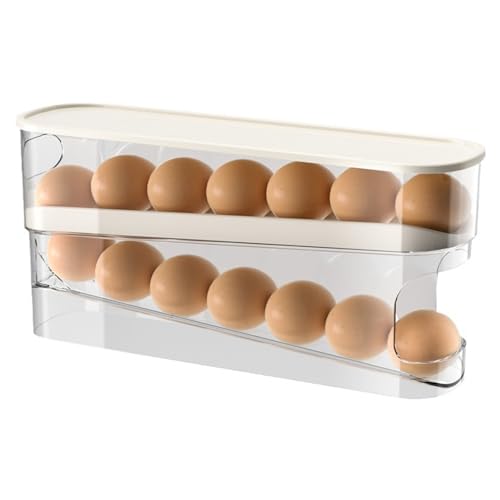 Eierhalter Kühlschrank,Eierbehälter Kühlschrank,Doppelter Eier Aufbewahrung Kühlschrank,Stapelbarer Automatischer Rolldown Eier-Organizer,Eierkarton,Eier-Frische-Aufbewahrungsbox Für Kühlschrank Eierhalter Kühlschrank,Eierbehälter Kühlschrank,Doppelter Eier Aufbewahrung Kühlschrank,Stapelbarer Automatischer Rolldown Eier-Organizer,Eierkarton,Eier-Frische-Aufbewahrungsbox Für Kühlschrank von GUAHKUN