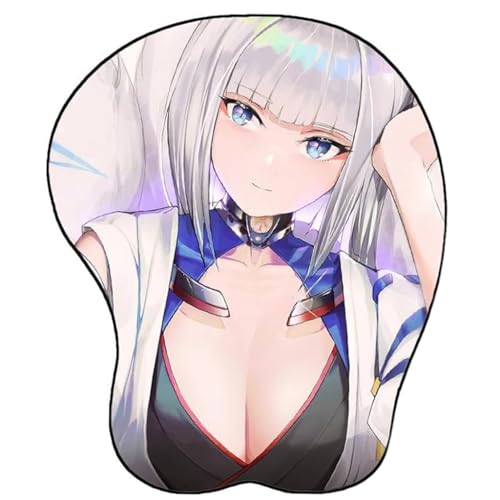 GUANBBD-Anime Azur Lane Kaga 3D Mauspad mit Handgelenkauflage Gaming Mauspads Rutschfestes Mauspad 3D Mauspads 3D Ergonomisches Mauspad-Mousepad 8882 von GUANBBD