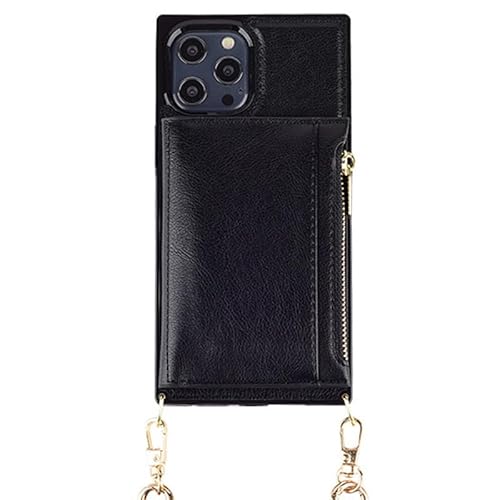 GUANBBD Hülle Leder für iPhone 15 Pro Max/15 Pro/15 Plus/15, Hochwertige PU Luxus Handyhülle mit Kartenfächern Screen Kamera Schutz Hülle,Schwarz,15 Pro Max von GUANBBD