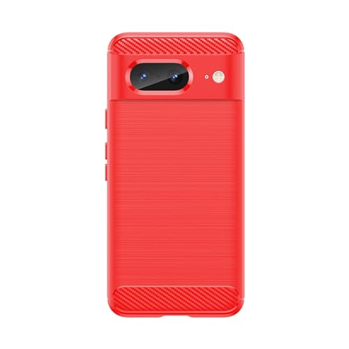 GUANBBD- Slim Hülle for Google Pixel 8/8 Pro TPU Stoßfestigkeit Shell Mit Kratzresistenz Rundumschutz Hülle Mit Kameraschutz Anti-fingerabdruck Case(Rot,8 pro) von GUANBBD