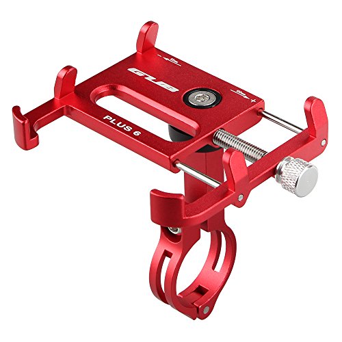 GUB 8,9–15,7 cm Plus 6 Aluminium-Fahrrad-Telefonhalterung, Motorrad-Stütze, GPS für Fahrradlenker-Zubehör (rot) von GUB