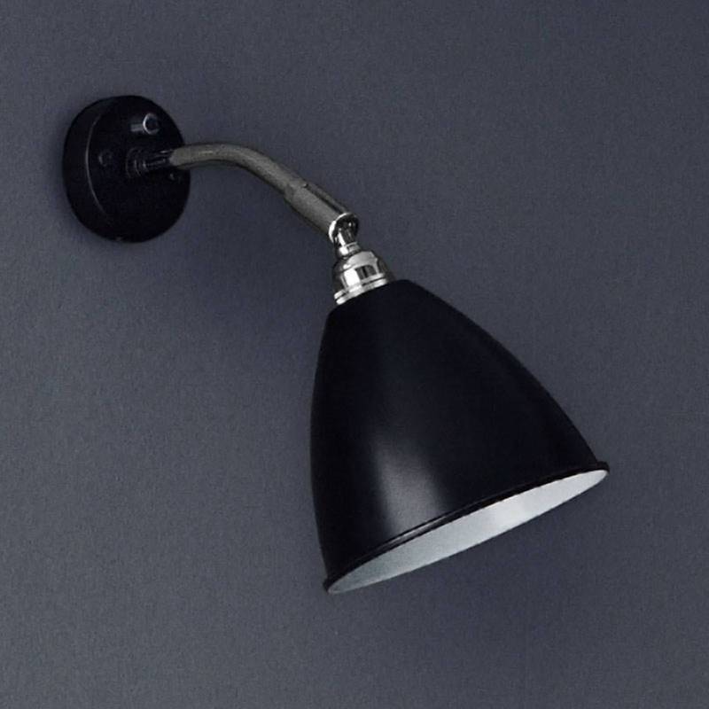 GUBI Bestlite BL7 Wandleuchte chrom/schwarz von GUBI