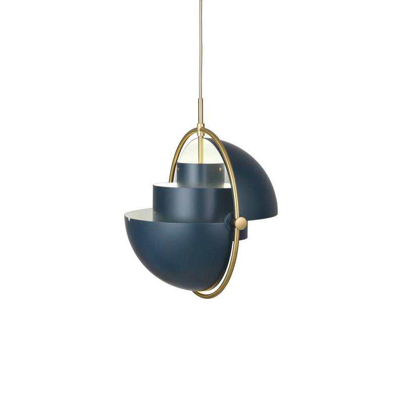 GUBI Hängeleuchte Multi-Lite, Ø 36 cm, messing/dunkelblau von GUBI