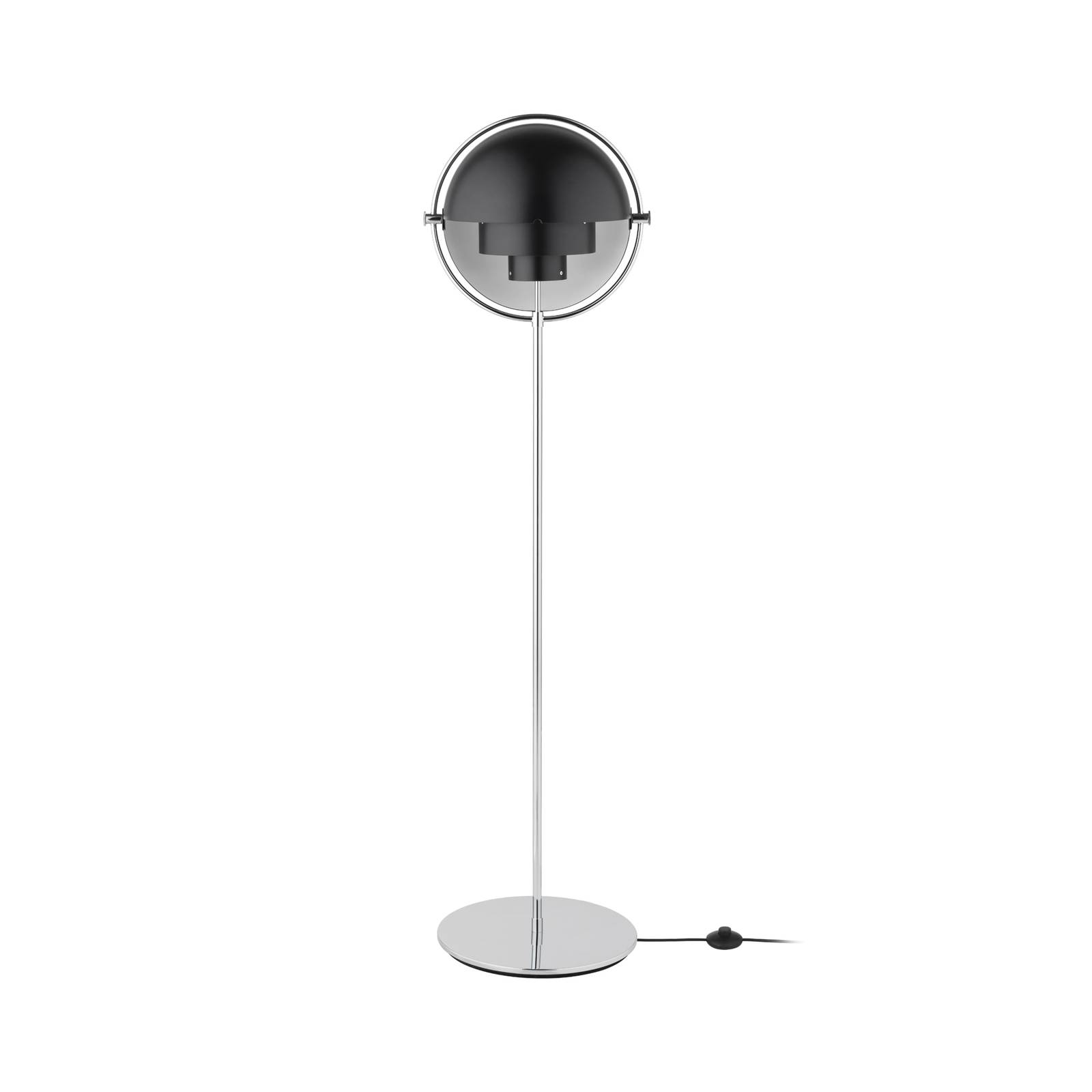 GUBI Stehlampe Multi-Lite Höhe 148 cm chrom/anthrazitschwarz von GUBI