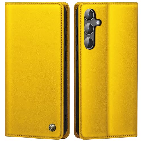 GUCASBE Handyhülle für Samsung S24 FE Hülle Premium PU Lederhülle Schutzhülle für Samsung S24 FE Flip Case Tasche Magnet Kartenfach Wallet Standfunktion Klappbar für Samsung S24 FE Hülle,Gelb GUCASBE Handyhülle für Samsung S24 FE Hülle Premium PU Lederhülle Schutzhülle für Samsung S24 FE Flip Case Tasche Magnet Kartenfach Wallet Standfunktion Klappbar für Samsung S24 FE Hülle,Gelb von GUCASBE