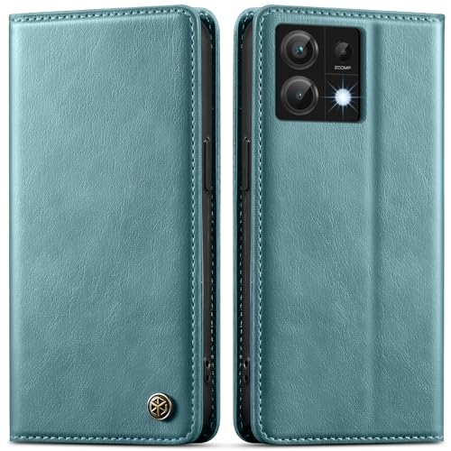 GUCASBE Handyhülle für Xiaomi Redmi Note 13 Pro 5G Hülle Premium Lederhülle Klappbar RFID Schutzhülle Magnet Kartenfach Standfunktion Klapphülle Handytasche für Redmi Note 13 Pro 5G Case - Himmelblau von GUCASBE