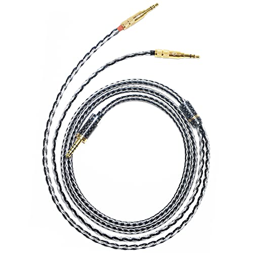 16 Strands 7N Single Crystal Copper/Silver Mixed Headphones Replacement Cables for HIFIMAN HE1000SE HE5SE HE6SE SUSVARA Ananda Arya SUNDARA (3.5mm Plug) von GUCraftsman