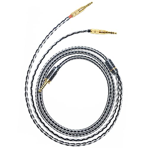 16 Strands 7N Single Crystal Copper/Silver Mixed Headphones Replacement Cables for HIFIMAN HE1000SE HE5SE HE6SE SUSVARA Ananda Arya SUNDARA (4.4mm Plug) von GUCraftsman