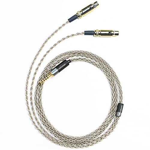 6N Single Crystal Silver Headphone Cable for AUDEZE LCD-X LCD-XC LCD2 LCD3 LCD4 LC-5 LCD24 LCD-MX4 Elite Kennerton Thror Vali Thekk (4.4mm Plug) von GUCraftsman