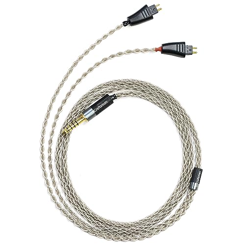 6N Single Crystal Silver Upgrade Headphones Cable 4Pin XLR/2.5mm/4.4mm Balanec Headphone Upgrade Cables for Fostex TH610 TH900 MK2 TH909 (3.5mm Plug) von GUCraftsman