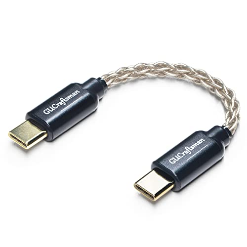 GUCraftsman USB C Typ C auf Typ C Kopfhörer Verstärkerkabel 6N Single Crystal Silver für FiiO BTR5 Q1 Q3 Q3s QuDELIx 5K xDuoo Link2 XD-05PLUS E1DA 9038G3 9038S 9038D Lotoo PAW S2¡ GUCraftsman USB C Typ C auf Typ C Kopfhörer Verstärkerkabel 6N Single Crystal Silver für FiiO BTR5 Q1 Q3 Q3s QuDELIx 5K xDuoo Link2 XD-05PLUS E1DA 9038G3 9038S 9038D Lotoo PAW S2¡ von GUCraftsman