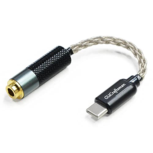 USB Typ C Adapter auf 4,4 mm symmetrische tragbare HiFi Kopfhörer Adapter 6N Single Crystal Silber AUX Audio Dongle Kabel Kabel für Android/Windows/MacOSX System Smartphone Laptop USB Typ C Adapter auf 4,4 mm symmetrische tragbare HiFi Kopfhörer Adapter 6N Single Crystal Silber AUX Audio Dongle Kabel Kabel für Android/Windows/MacOSX System Smartphone Laptop von GUCraftsman