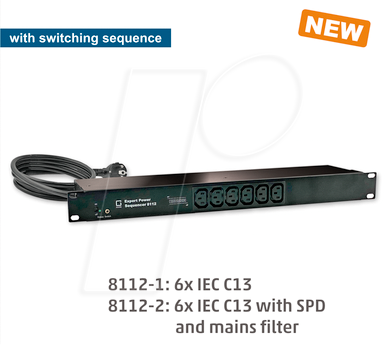 GUDE 8112-2 - PDU, Sequenzer, 6 x IEC C13 von GUDE