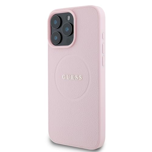 GUESS CG Handyhülle Entwickelt für iPhone 16 Pro Max, Langlebig, Stoßfest, Kompatibel mit Magsafe, PU Grained Gold Ring Case Rosa GUESS CG Handyhülle Entwickelt für iPhone 16 Pro Max, Langlebig, Stoßfest, Kompatibel mit Magsafe, PU Grained Gold Ring Case Rosa von GUESS