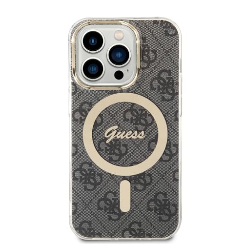 GUESS CG Mobile Magsafe IML 4G Hartschale für iPhone 15 Pro, Schwarz von GUESS