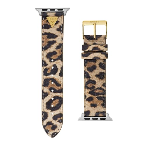 Lederarmband für Apple Watch, 38–40 mm, leopard, Einheitsgröße, Modern von GUESS