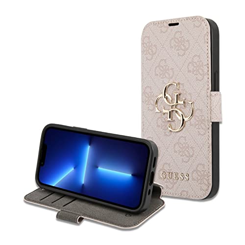 GUESS GUBKP13X4GMGPI Hülle für iPhone 13 Pro Max 6,7 Zoll Rosa Buche 4G Big Metal L von GUESS