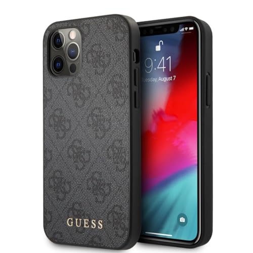 GUESS GUHCP12MG4GFGR Hülle für iPhone 12/12 Pro 6,1" Grau Hard case 4G Metal Gold Logo GUESS GUHCP12MG4GFGR Hülle für iPhone 12/12 Pro 6,1" Grau Hard case 4G Metal Gold Logo von GUESS