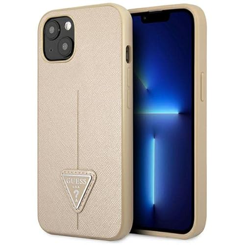 Guess GUHCP13SPSATLE Hülle für iPhone 13 Mini 5,4" Beige hardcase SaffianoTriangle Logo Guess GUHCP13SPSATLE Hülle für iPhone 13 Mini 5,4" Beige hardcase SaffianoTriangle Logo von GUESS