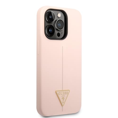 Guess GUHCP14LSLTGP Hülle für iPhone 14 Pro 6,1" rosa hardcase Silicone Triangle von GUESS