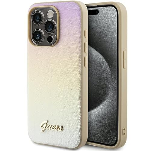 GUESS GUHCP14XPSAIRSD Hülle für iPhone 14 Pro Max 6.7"" golden hardcase Saffiano Iridescent Script GUESS GUHCP14XPSAIRSD Hülle für iPhone 14 Pro Max 6.7"" golden hardcase Saffiano Iridescent Script von GUESS