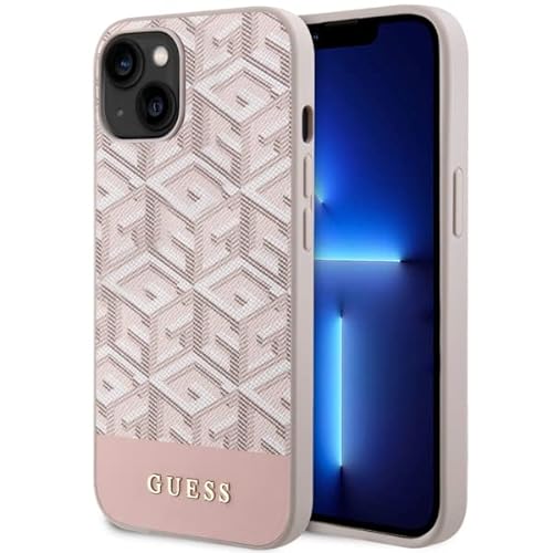 GUESS GUHMP14SHGCFSEP Hülle für iPhone 14 6,1" Rosa Hard case GCube Stripes von GUESS