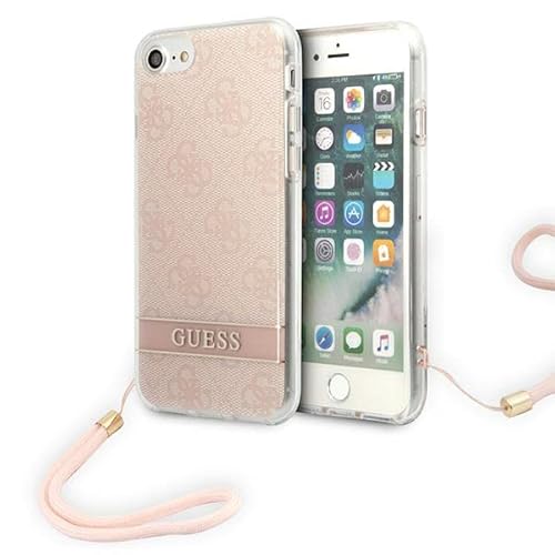 GUESS GUOHCI8H4STP Hülle für iPhone SE 2022 / SE 2020/7/ 8 Rosa hardcase 4G Print Strap GUESS GUOHCI8H4STP Hülle für iPhone SE 2022 / SE 2020/7/ 8 Rosa hardcase 4G Print Strap von CG MOBILE