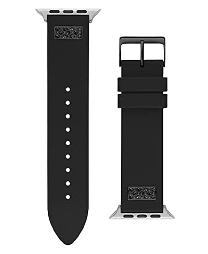 GUESS Herren-Smartwatch-Armband, kompatibel mit Apple Watch (42 mm - 44 mm), Schwarz/Gunmetal, schwarz / gunmetal von GUESS