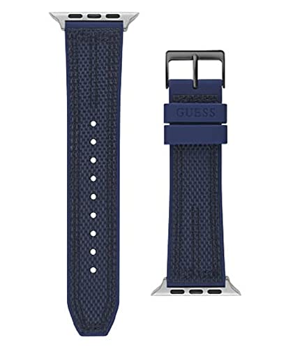 GUESS Herren-Smartwatch-Armband kompatibel mit Apple Watch (42 mm - 44 mm), blau, Modern von GUESS