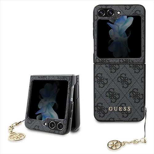 GUESS Samsung Galaxy Z Flip5 Schutzhülle Case 4G Charms Collection Grau von GUESS