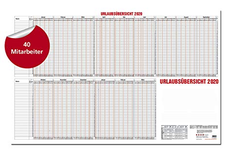 GÜSS-Urlaubsübersicht 40 Mitarbeiter - im Versandrohr von GÜSS