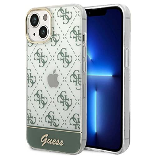 Guess 4G Pattern Script Collection Hardcase Hülle Cover für Apple iPhone 14 Khaki von GUESS