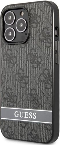 Guess Apple iPhone 13 Pro Schutzhülle Grau mit Logo und Streifen, Grau von GUESS